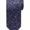 Pronto Uomo Narrow Tie, Plum & Blue Floral 1 Pronto Uomo Narrow Tie, Plum & Blue Floral -Men Clothing Shop MW40 8U55 32 PRONTO UOMO PLATINUM PLUM BLU FLOR MAIN