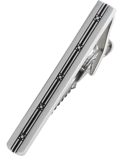 Joseph Abboud Silver & Black Tie Bar