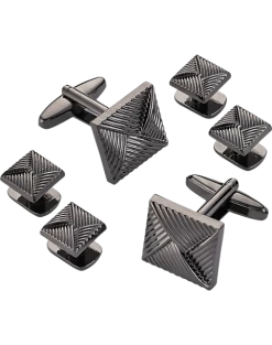 Pronto Uomo Cufflinks & Studs Set, Black Wrap