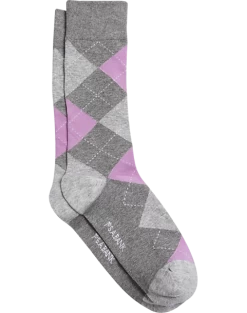 Egara Socks, Gray & Lavender Argyle