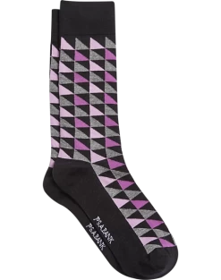 Egara Socks, Pink & Gray Tri Grid