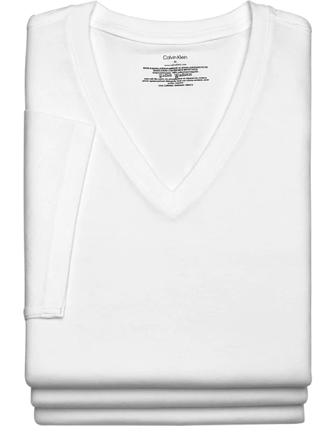 Calvin Klein V-Neck T-Shirt, 3-Pack, White 3 Calvin Klein V-Neck T-Shirt, 3-Pack, White