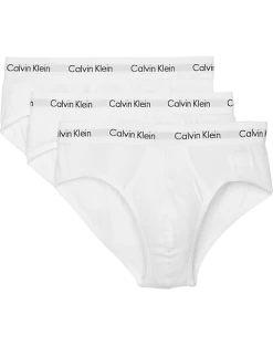 Calvin Klein Classic Fit Cotton Briefs, 3-Pack, White