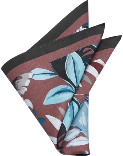 Joseph Abboud Pocket Square, Brown Botanical