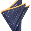 Joseph Abboud Pocket Square, Blue & Orange Dot -Men Clothing Shop MW40 8V54 01 JOSEPH ABBOUD BLUE ORG DOT MAIN