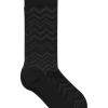Egara Socks, 1 Pair - Black Chevron -Men Clothing Shop MW40 8V5R 77 EGARA CHEVRON MAIN