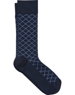 Egara Socks, 1 Pair - Blue & Black Diamond