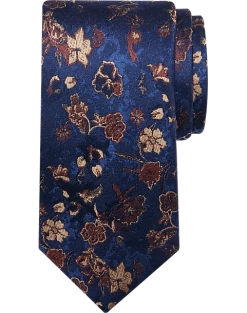 Joseph Abboud Narrow Tie, Navy Floral