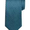 Pronto Uomo Narrow Tie, Teal Geometric -Men Clothing Shop MW40 8VF8 04 PRONTO UOMO TEAL MAIN