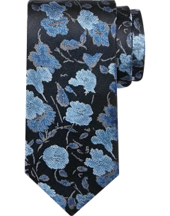 Awearness Kenneth Cole Skinny Tie, Blue Floral