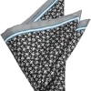 Pronto Uomo Pocket Square, Black Abstract -Men Clothing Shop MW40 8W86 02 PRONTO UOMO BLACK MAIN