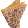 Joseph Abboud Linen Pocket Square, Gold & Blue Medallion -Men Clothing Shop MW40 8W8E 38 JOSEPH ABBOUD GOLD MAIN