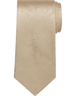 Pronto Uomo Narrow Tie, Tonal Champagne Paisley