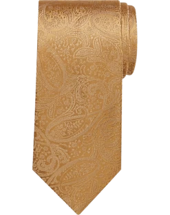 Pronto Uomo Narrow Tie, Tonal Gold Paisley