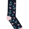 Egara Socks, Navy Flamingo