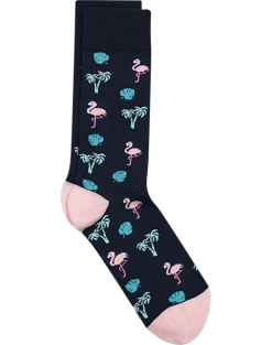 Egara Socks, Navy Flamingo