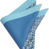 Joseph Abboud Pocket Square, Aqua Multi Pattern -Men Clothing Shop MW40 8WK6 08 JOSEPH ABBOUD AQUA MAIN
