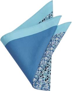 Joseph Abboud Pocket Square, Aqua Multi Pattern