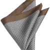 Joseph Abboud Pocket Square, Taupe Geo Check -Men Clothing Shop MW40 8WKA 41 JOSEPH ABBOUD TAUPE MAIN