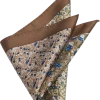 Joseph Abboud Silk Pocket Square, Taupe Multi Pattern Floral -Men Clothing Shop MW40 8WKC 41 JOSEPH ABBOUD TAUPE MAIN