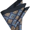 Joseph Abboud Silk Pocket Square, Navy Square Medallion -Men Clothing Shop MW40 8WKD 01 JOSEPH ABBOUD NAVY MAIN