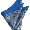Joseph Abboud Silk Pocket Square, Blue & Purple Paisley