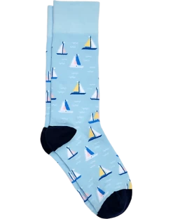 Egara Socks, Light Blue Sailboats