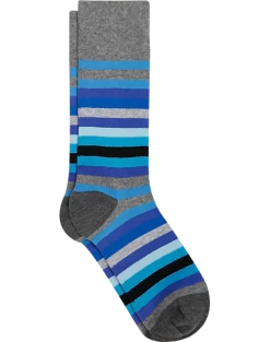 Egara Socks, Heathered Gray Stripes