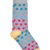 Egara Socks, Gray Dots -Men Clothing Shop MW40 8WVX 22 EGARA LT HTHR GREY MAIN