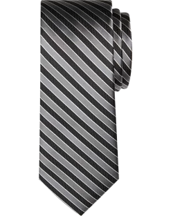 Egara Narrow Tie, Black Stripe