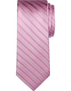 Egara Narrow Tie, Pink Stripe