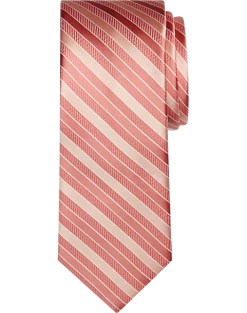 Egara Narrow Tie, Peach Stripe