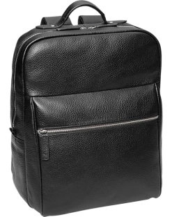 Joseph Abboud Pebble Leather Backpack, Black