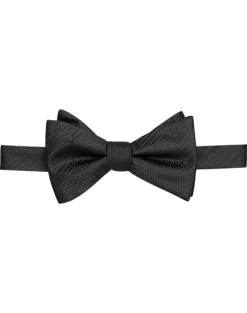Calvin Klein Black Textured Pre-Tied Bow Tie