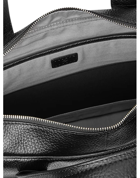 Joseph Abboud Pebbled Briefcase, Brown 4 Joseph Abboud Pebbled Briefcase, Brown - Image 2