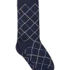 Egara Socks, Navy Argyle -Men Clothing Shop MW40 8X0K 01 EGARA XAVIER NAVY MAIN