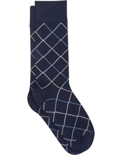 Egara Socks, Navy Argyle