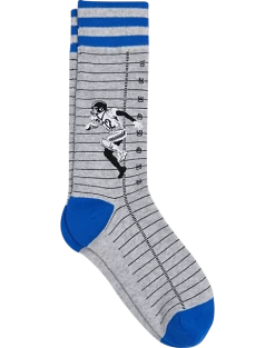 Egara Socks, Heathered Gray Football Player
