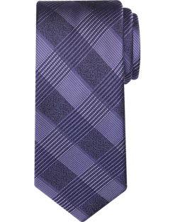 Calvin Klein Narrow Tie, Violet Tonal Plaid