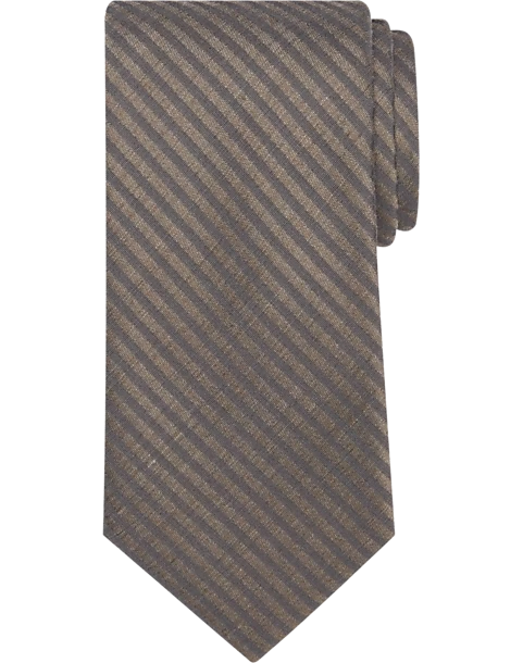 Calvin Klein Narrow Tie, Wheat Stripe 3 Calvin Klein Narrow Tie, Wheat Stripe