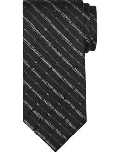 Calvin Klein Narrow Tie, Black Plaid