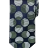 Awearness Kenneth Cole Narrow Tie, Olive Overlapping Dot