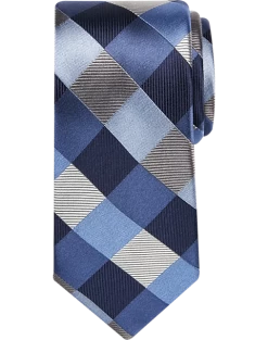 Awearness Kenneth Cole Narrow Tie, Navy Patchwork