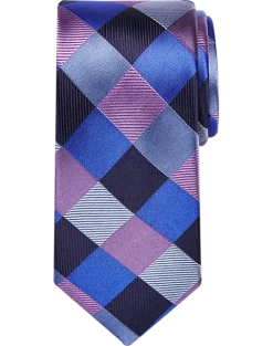 Awearness Kenneth Cole Narrow Tie, Purple Patchwork