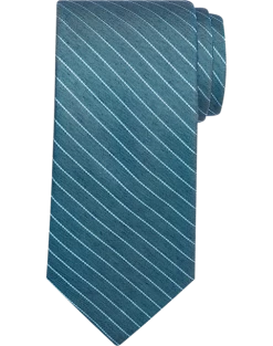 Awearness Kenneth Cole Narrow Tie, Teal Gessato Stripe