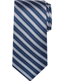 Awearness Kenneth Cole Narrow Tie, Navy Stripe
