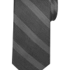 Awearness Kenneth Cole Narrow Tie, Charcoal Calvino Stripe