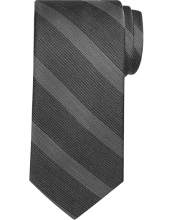 Awearness Kenneth Cole Narrow Tie, Charcoal Calvino Stripe