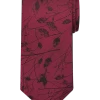 Pronto Uomo Narrow Tie, Burgundy Marsh Twigs -Men Clothing Shop MW40 8X2T 06 PRONTO UOMO BURGUNDY MAIN
