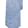 Pronto Uomo Narrow Tie, Light Blue Paisley -Men Clothing Shop MW40 8X2V 04 PRONTO UOMO BLUE MAIN